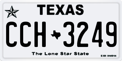 TX license plate CCH3249