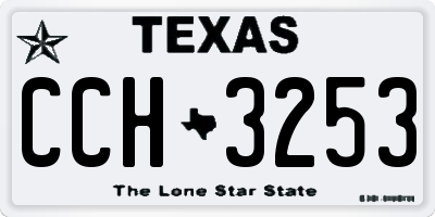 TX license plate CCH3253
