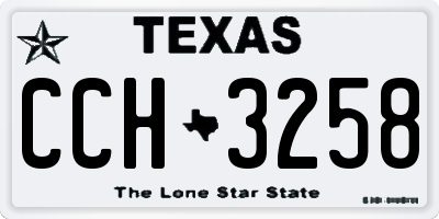 TX license plate CCH3258