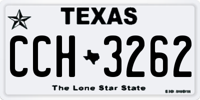 TX license plate CCH3262