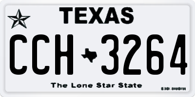 TX license plate CCH3264