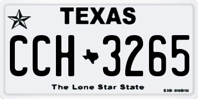 TX license plate CCH3265