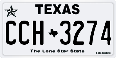 TX license plate CCH3274