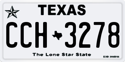 TX license plate CCH3278