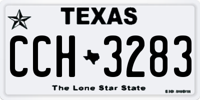 TX license plate CCH3283
