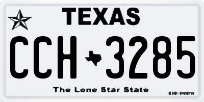 TX license plate CCH3285