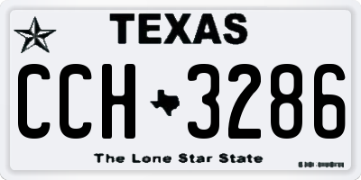 TX license plate CCH3286