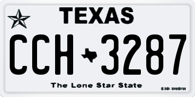 TX license plate CCH3287