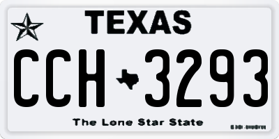 TX license plate CCH3293