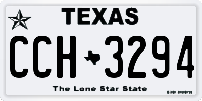 TX license plate CCH3294