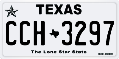 TX license plate CCH3297