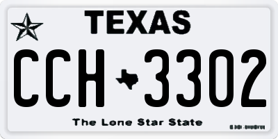 TX license plate CCH3302