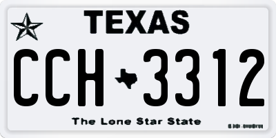TX license plate CCH3312