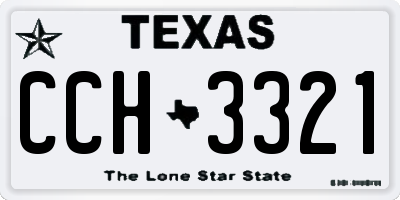 TX license plate CCH3321