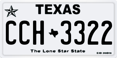 TX license plate CCH3322