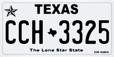 TX license plate CCH3325