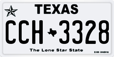 TX license plate CCH3328