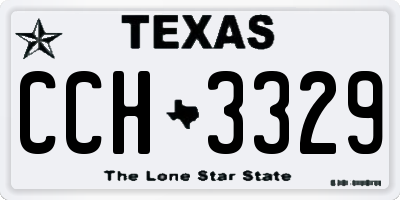 TX license plate CCH3329