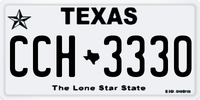 TX license plate CCH3330