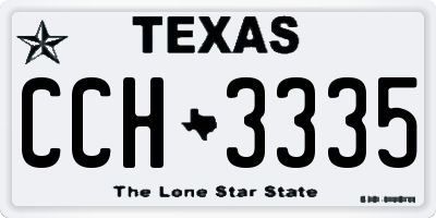 TX license plate CCH3335