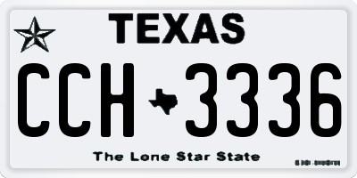 TX license plate CCH3336