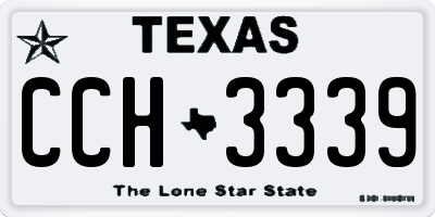 TX license plate CCH3339