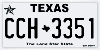 TX license plate CCH3351