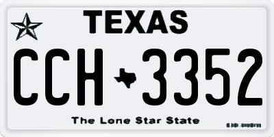 TX license plate CCH3352