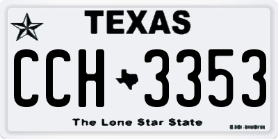 TX license plate CCH3353