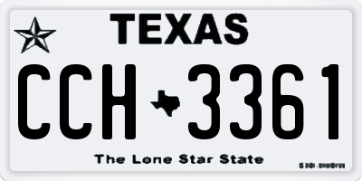 TX license plate CCH3361
