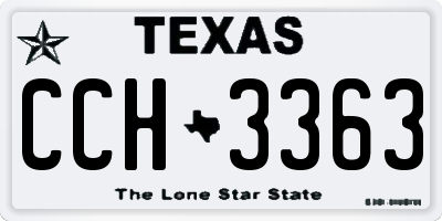 TX license plate CCH3363