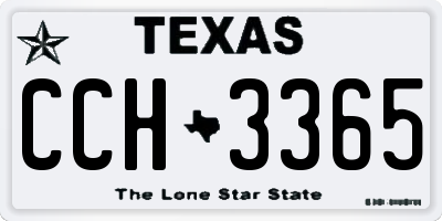 TX license plate CCH3365