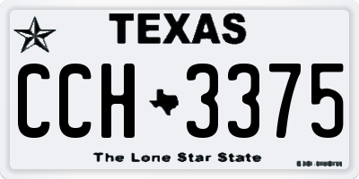 TX license plate CCH3375