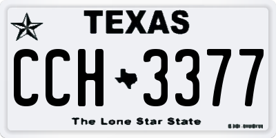 TX license plate CCH3377