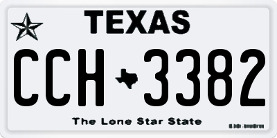 TX license plate CCH3382