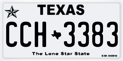 TX license plate CCH3383