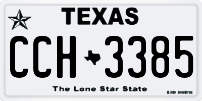 TX license plate CCH3385