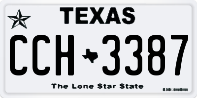 TX license plate CCH3387