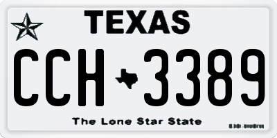 TX license plate CCH3389