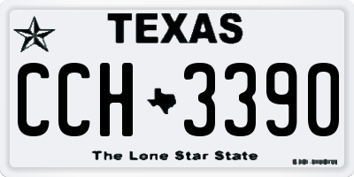 TX license plate CCH3390
