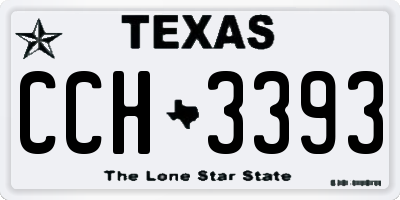 TX license plate CCH3393