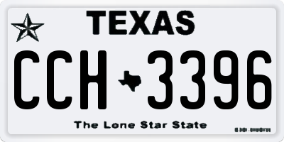 TX license plate CCH3396