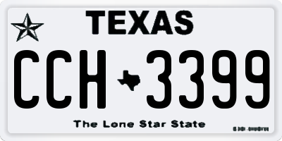 TX license plate CCH3399