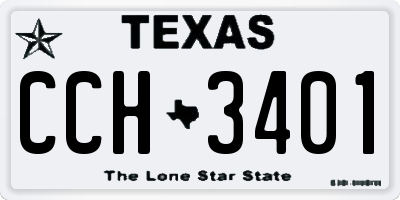 TX license plate CCH3401