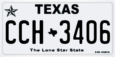 TX license plate CCH3406