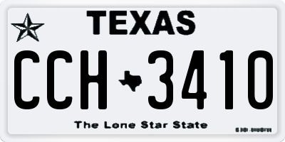 TX license plate CCH3410