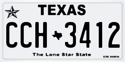 TX license plate CCH3412