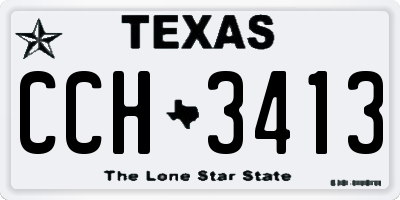 TX license plate CCH3413