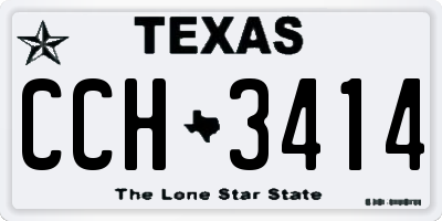 TX license plate CCH3414
