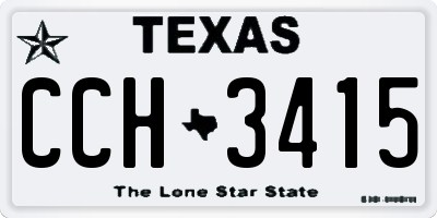 TX license plate CCH3415